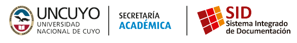 logos UNCUYO, Secretaría Académica y Sistema Integrado de Documentación